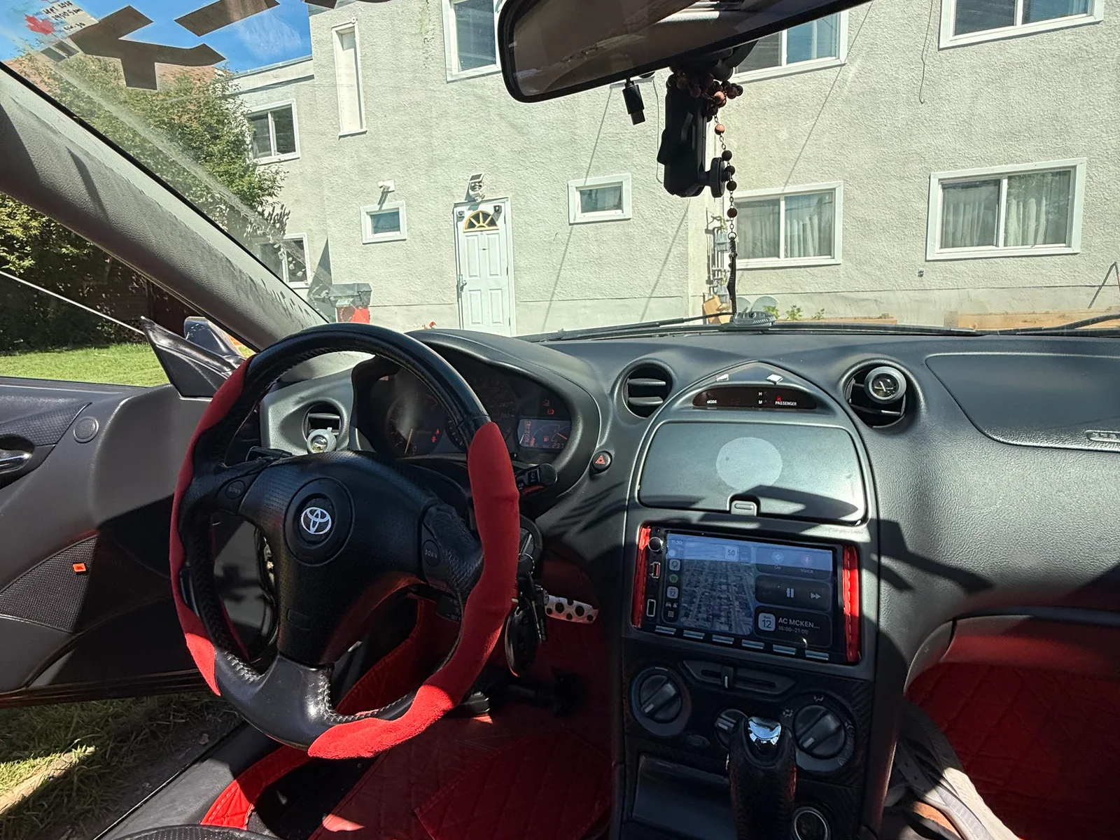 2007 Toyota Celica completed CarPlay screen upgrade with amp integration in Calgary